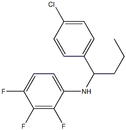 N-[1-(4-chlorophenyl)butyl]-2,3,4-trifluoroaniline Struktur