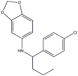 N-[1-(4-chlorophenyl)butyl]-2H-1,3-benzodioxol-5-amine Struktur