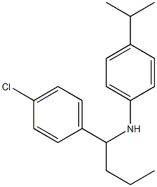 N-[1-(4-chlorophenyl)butyl]-4-(propan-2-yl)aniline Struktur