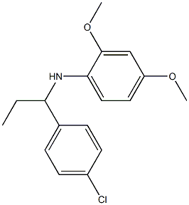 N-[1-(4-chlorophenyl)propyl]-2,4-dimethoxyaniline Struktur