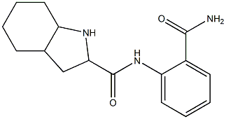 N-[2-(aminocarbonyl)phenyl]octahydro-1H-indole-2-carboxamide Struktur