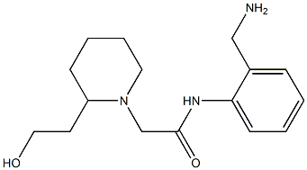 N-[2-(aminomethyl)phenyl]-2-[2-(2-hydroxyethyl)piperidin-1-yl]acetamide Struktur