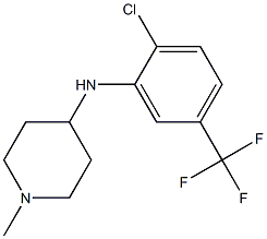 N-[2-chloro-5-(trifluoromethyl)phenyl]-1-methylpiperidin-4-amine Struktur