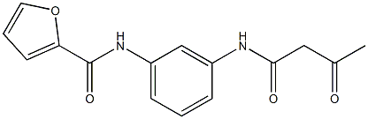 N-[3-(3-oxobutanamido)phenyl]furan-2-carboxamide Struktur