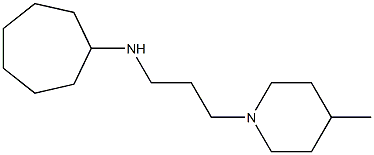 N-[3-(4-methylpiperidin-1-yl)propyl]cycloheptanamine Struktur