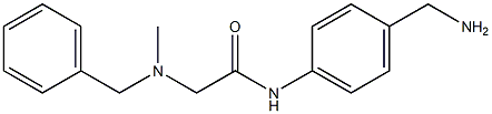 N-[4-(aminomethyl)phenyl]-2-[benzyl(methyl)amino]acetamide Struktur