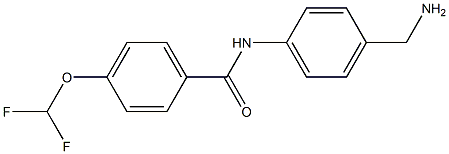 N-[4-(aminomethyl)phenyl]-4-(difluoromethoxy)benzamide Struktur