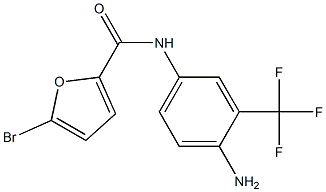 N-[4-amino-3-(trifluoromethyl)phenyl]-5-bromo-2-furamide Struktur