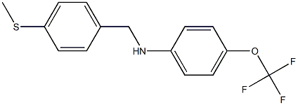 N-{[4-(methylsulfanyl)phenyl]methyl}-4-(trifluoromethoxy)aniline Struktur