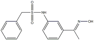 N-{3-[1-(hydroxyimino)ethyl]phenyl}-1-phenylmethanesulfonamide Struktur