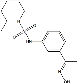 N-{3-[1-(hydroxyimino)ethyl]phenyl}-2-methylpiperidine-1-sulfonamide Struktur