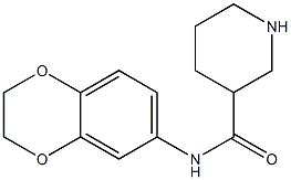 N-2,3-dihydro-1,4-benzodioxin-6-ylpiperidine-3-carboxamide Struktur