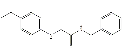 N-benzyl-2-{[4-(propan-2-yl)phenyl]amino}acetamide Struktur