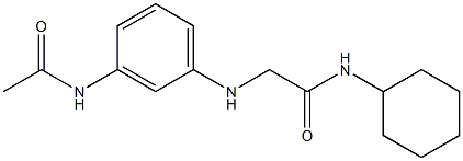 N-cyclohexyl-2-[(3-acetamidophenyl)amino]acetamide Struktur