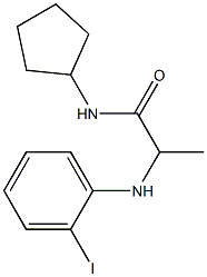 N-cyclopentyl-2-[(2-iodophenyl)amino]propanamide Struktur