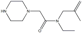 N-ethyl-N-(2-methylprop-2-en-1-yl)-2-(piperazin-1-yl)acetamide Struktur