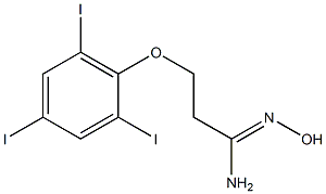 N'-hydroxy-3-(2,4,6-triiodophenoxy)propanimidamide Struktur