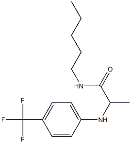 N-pentyl-2-{[4-(trifluoromethyl)phenyl]amino}propanamide Struktur