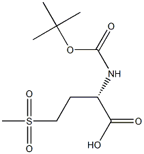 (S)-2-(tert-butoxycarbonylamino)-4-(methylsulfonyl)butanoic acid Struktur