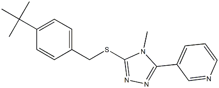 4-tert-butylbenzyl 4-methyl-5-(3-pyridinyl)-4H-1,2,4-triazol-3-yl sulfide Struktur