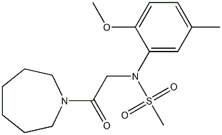 N-(2-azepan-1-yl-2-oxoethyl)-N-(2-methoxy-5-methylphenyl)methanesulfonamide Struktur