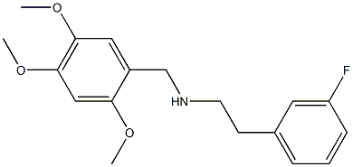 N-[2-(3-fluorophenyl)ethyl]-N-(2,4,5-trimethoxybenzyl)amine Struktur