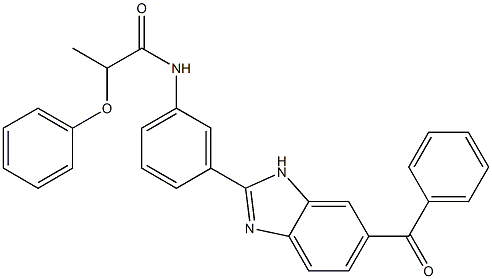 N-[3-(6-benzoyl-1H-benzimidazol-2-yl)phenyl]-2-phenoxypropanamide Struktur