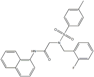 2-{(2-fluorobenzyl)[(4-methylphenyl)sulfonyl]amino}-N-(1-naphthyl)acetamide Struktur