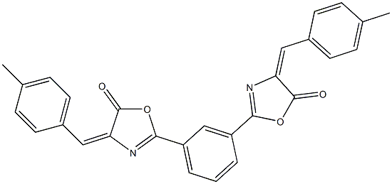 4-(4-methylbenzylidene)-2-{3-[4-(4-methylbenzylidene)-5-oxo-4,5-dihydro-1,3-oxazol-2-yl]phenyl}-1,3-oxazol-5(4H)-one Struktur