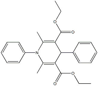 diethyl 2,6-dimethyl-1,4-diphenyl-1,4-dihydro-3,5-pyridinedicarboxylate Struktur