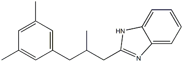 2-[3-(3,5-dimethylphenyl)-2-methylpropyl]-1H-benzimidazole Struktur