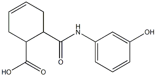 6-[(3-hydroxyanilino)carbonyl]-3-cyclohexene-1-carboxylic acid Struktur