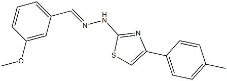 3-methoxybenzaldehyde [4-(4-methylphenyl)-1,3-thiazol-2-yl]hydrazone Struktur