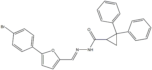 N'-{[5-(4-bromophenyl)-2-furyl]methylene}-2,2-diphenylcyclopropanecarbohydrazide Struktur