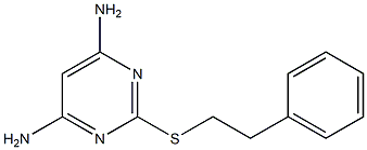 2-[(2-phenylethyl)sulfanyl]pyrimidine-4,6-diamine Struktur