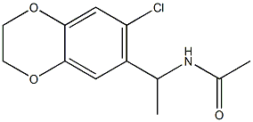 N-[1-(7-chloro-2,3-dihydro-1,4-benzodioxin-6-yl)ethyl]acetamide Struktur