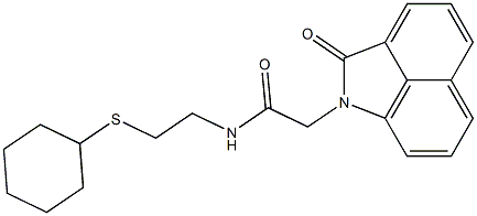 N-[2-(cyclohexylsulfanyl)ethyl]-2-(2-oxobenzo[cd]indol-1(2H)-yl)acetamide Struktur