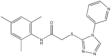 N-mesityl-2-{[4-(3-pyridinyl)-4H-1,2,4-triazol-3-yl]sulfanyl}acetamide Struktur