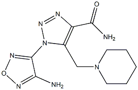 1-(4-amino-1,2,5-oxadiazol-3-yl)-5-(1-piperidinylmethyl)-1H-1,2,3-triazole-4-carboxamide Struktur