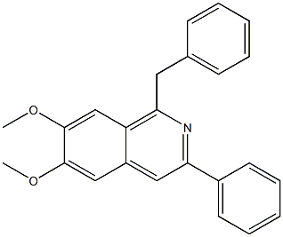 6,7-bis(methyloxy)-3-phenyl-1-(phenylmethyl)isoquinoline Struktur