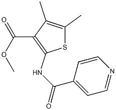 methyl 2-(isonicotinoylamino)-4,5-dimethyl-3-thiophenecarboxylate Struktur