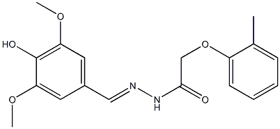 N'-(4-hydroxy-3,5-dimethoxybenzylidene)-2-(2-methylphenoxy)acetohydrazide Struktur