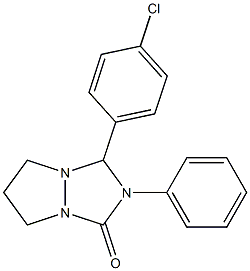 3-(4-chlorophenyl)-2-phenyltetrahydro-1H,5H-pyrazolo[1,2-a][1,2,4]triazol-1-one Struktur