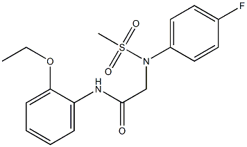 N-(2-ethoxyphenyl)-2-[4-fluoro(methylsulfonyl)anilino]acetamide Struktur