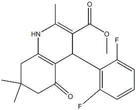 methyl 4-(2,6-difluorophenyl)-2,7,7-trimethyl-5-oxo-1,4,5,6,7,8-hexahydro-3-quinolinecarboxylate Struktur