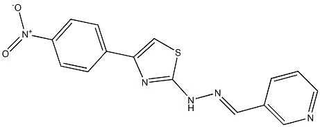 nicotinaldehyde (4-{4-nitrophenyl}-1,3-thiazol-2-yl)hydrazone Struktur