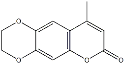 9-methyl-2,3-dihydro-7H-[1,4]dioxino[2,3-g]chromen-7-one Struktur