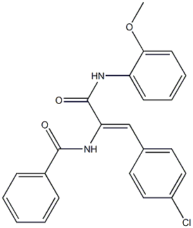 N-{2-(4-chlorophenyl)-1-[(2-methoxyanilino)carbonyl]vinyl}benzamide Struktur