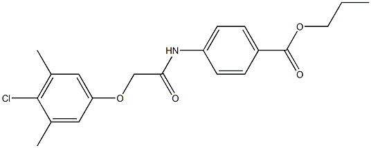 propyl 4-({[(4-chloro-3,5-dimethylphenyl)oxy]acetyl}amino)benzoate Struktur