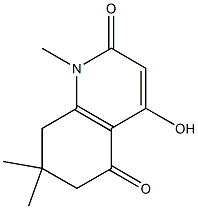 4-hydroxy-1,7,7-trimethyl-7,8-dihydroquinoline-2,5(1H,6H)-dione Struktur